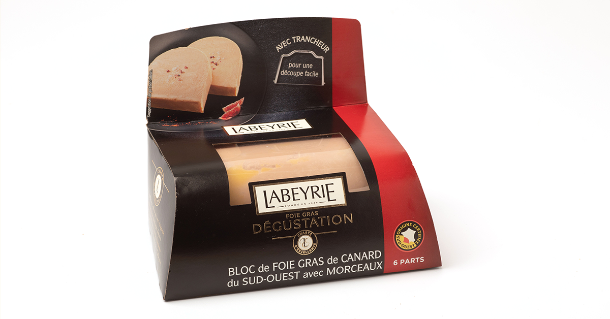 9 - Bloc de foie gras de canard du Sud-Ouest avec morceaux - LABEYRIE