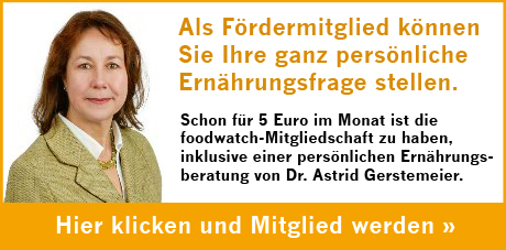 Wollen Sie Antworten auf persönliche Ernährungsfragen? foodwatch-Mitglieder können sich kostenlos von einer Ernährungsberaterin beraten lassen.