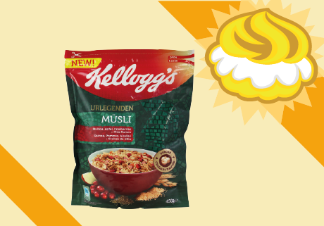 Windbeutel-Kandidat Kellogg's: Urlegenden Müsli Quinoa, Apfel, Cranberries & Chia-Samen