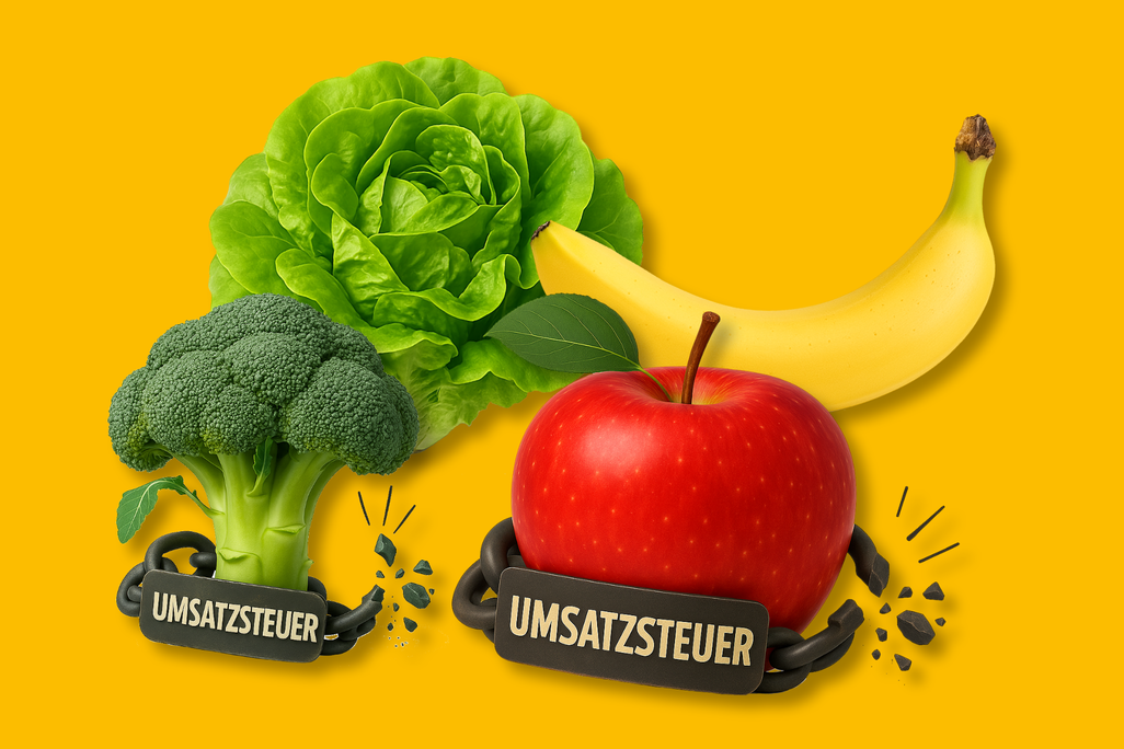 Obst und Gemüse in Umsatzsteuerkette