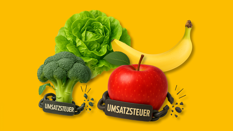 Obst und Gemüse in Umsatzsteuerkette