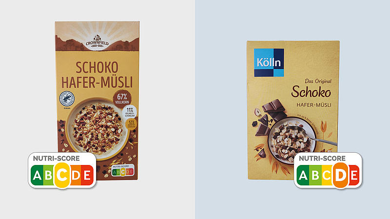 Schoko-Hafer-Müslis im Vergleich