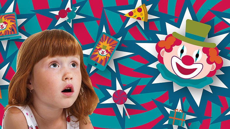 Graphik zu Kindermarketing mit Mädchen