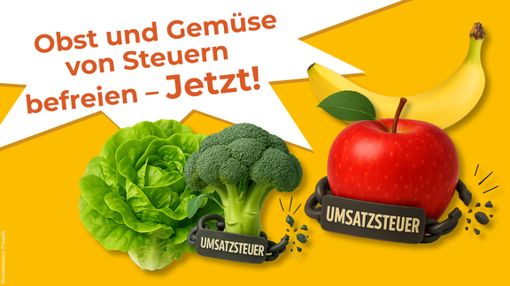 Apfel und Brokkoli in Umsatzsteuer-Ketten mit der Forderung nach Steuerbefreiung 